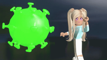 Blonde Roblox Girl Kicking Virus GIF