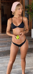 Blonde Sexy Model Posing GIF