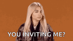 Blonde Unsure For Invitation  GIF