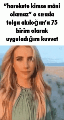Blonde Woman By Water With Foreign Quote GIF