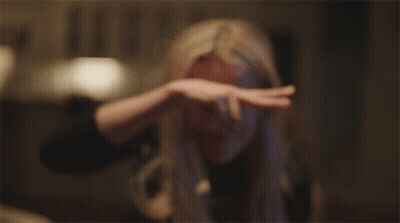 Blonde Woman Covering Face With Hands GIF