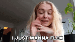 Blonde Woman I Just Wanna Flex GIF