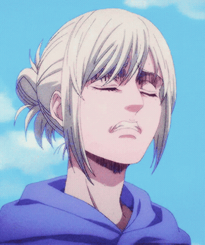 Blonde Woman In Blue Hoodie Eyes Closed GIF