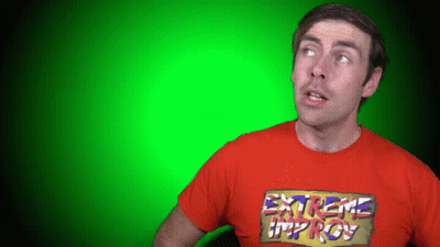Blonde Woman In Red Shirt Talking To Man GIF