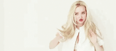 Blonde Woman In White Shirt And Bra GIF