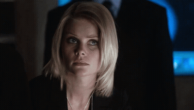 Blonde Woman Looking At Something GIF