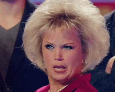 Blonde Woman Making Funny Face GIF