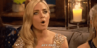Blonde Woman On Couch Mouth Open Candle GIF