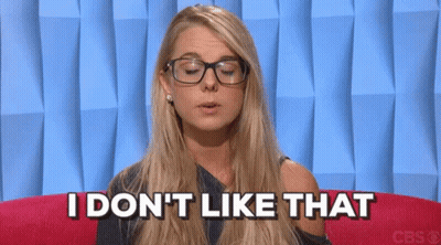 Blonde Woman On Pink Couch Saying I Don't Like That GIF