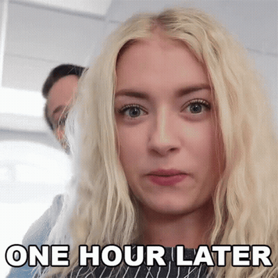 Blonde Woman One Hour Later GIF