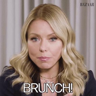 Blonde Woman Saying Brunch GIF