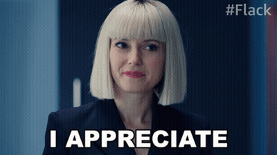 Blonde Woman Saying I Appreciate GIF