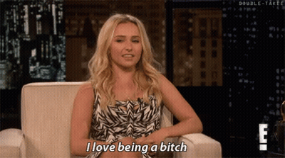 Blonde Woman Saying I Love Being A Bitch GIF