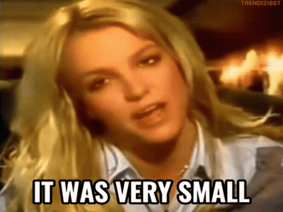 Blonde Woman Saying It Was Very Small GIF