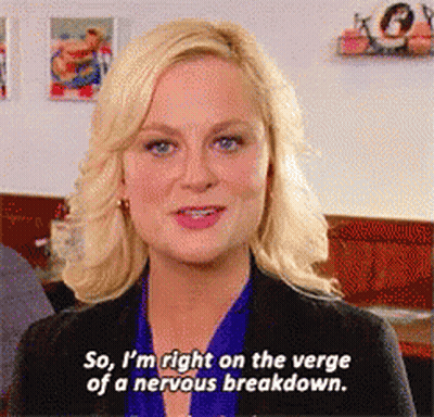 Blonde Woman Saying Nervous Breakdown GIF
