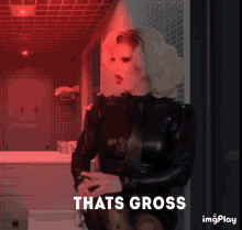 Blonde Woman Saying That's Gross GIF