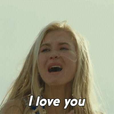 Blonde Woman Says I Love You GIF