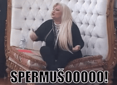 Blonde Woman Sitting On Couch Spermus00000 GIF