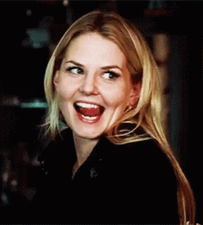 Blonde Woman Smiling Wide Open Mouth GIF