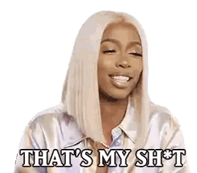 Blonde Woman Smiling With Shot Text Sticker