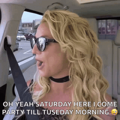 Blonde Woman Sunglasses Choker Saying Oh Yeah Saturday GIF