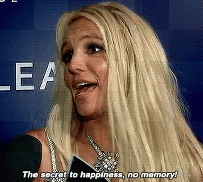 Blonde Woman Talking Into Microphone The Secret To Happiness No Memory GIF