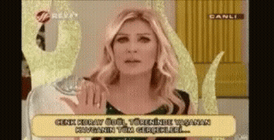 Blonde Woman Talking on TV Show