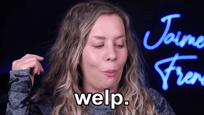 Blonde Woman Welp At Jaime Fran Neon Sign GIF