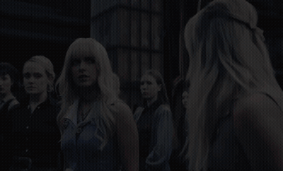 Blonde Woman With Badge Saying A GIF