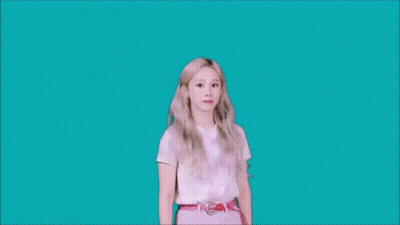 Blonde Woman With Blue Background Chinese Characters GIF