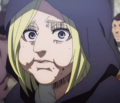 Blonde Woman With Blue Eyes In Hood GIF