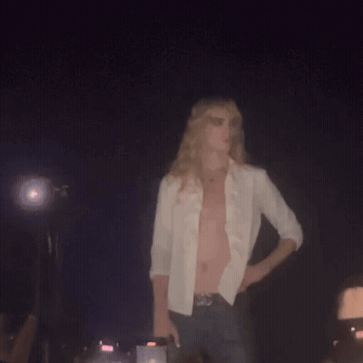 Blonde Woman With Hands On Hips GIF