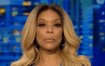 Blonde Woman With Hoop Earrings Funny Face GIF