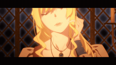 Blonde Woman With Necklace Standing At Fence GIF