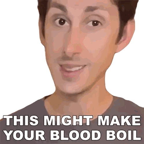 Blood Boil Warning Man Sticker