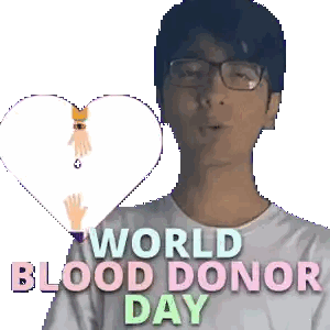 Blood Donor Day Heart Sticker
