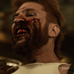 Blood Dripping On Face While Shouting GIF