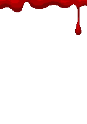 Blood Dripping Pixel Art White Background Sticker