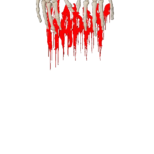 Blood Dripping Skeleton Hands Sticker