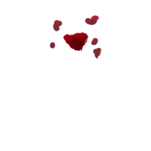 Blood Drops On White Background Sticker
