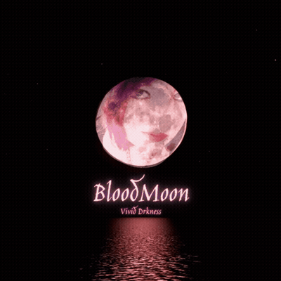 Blood Moon Vivid Darkness Poster Full Moon Woman Face GIF