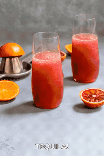Blood Orange Juice And Sliced Oranges GIF