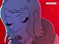 Blood Splatter On Face Animated Woman GIF