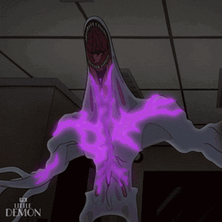 Blood Splatter On Girls From Little Demon GIF