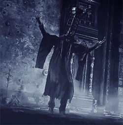 Bloodborne Micolash Bowing Down GIF