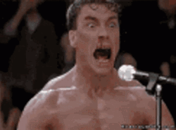 Bloodsport Van Damme Screaming Nose Bleed GIF