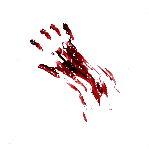 Bloody Handprint Sticker