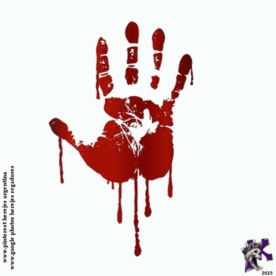 Bloody Handprint With 2025 GIF