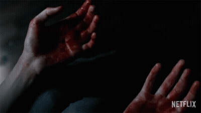 Bloody Hands With Netflix Logo GIF