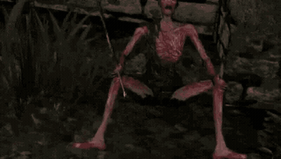 Bloody Monster Holding Bloody Sword GIF